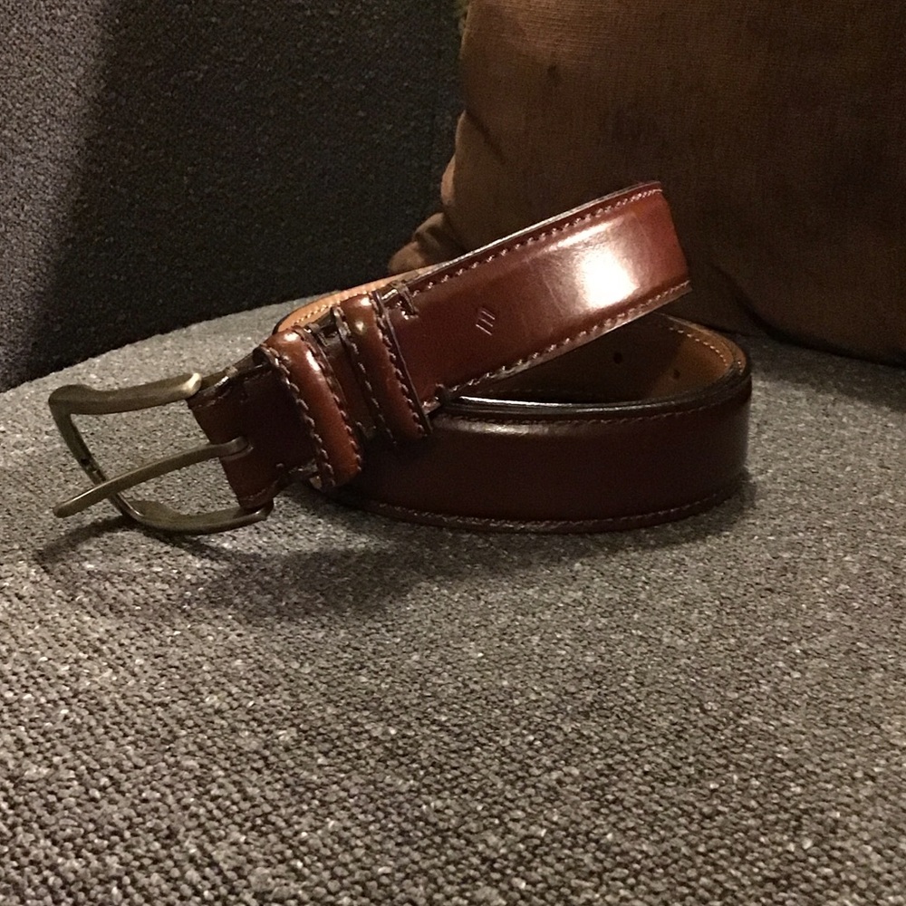 Joseph Abboud Brown Leather Belt, s/n 13014-605 Made in Italy, sz 40